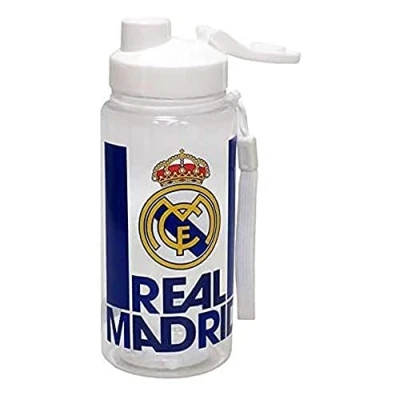 Obrázek Real Madrid Trinkflasche, Kanister, 500 ml Fassungsvermögen, Sicherheitsmundstück, mehrfarbig durchsichtig, offizielles Produkt (CyP Brands)