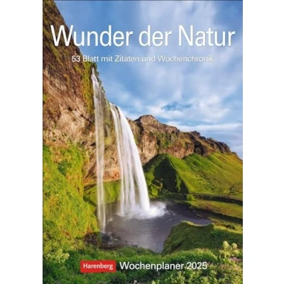 Obrázek Wunder der Natur Wochenplaner 2025 53 Blatt mit Zitaten und Wochenchronik: Wunderschöne Naturfotos in einem praktischen Terminkalender zum ... für die Wand (Wochenplaner Harenberg)