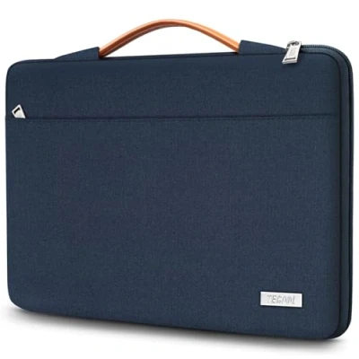 Obrázek TECOOL taška na laptop 13 14 15 16, ochrana notebook s rukojetí pro 16&quot; notebook, tmavě modrá