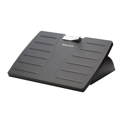 Obrázek Fellowes Opěrka nohou Office Suites s antibakteriální ochranou mikrobanu flexibilně nastavitelná a fixovatelná ergonomická pro kancelář domácí černá