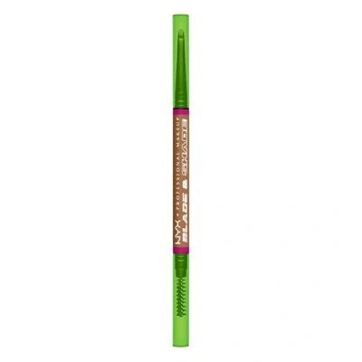 Obrázek NYX Professional Makeup Augenbrauenstift, Mit zweiseitiger Spitze zum Definieren der Augenbrauen, Bis zu 16h wischfest und farbecht, Vegane Formel, Blade &amp; Shade Nano, Farbton: Ash Blonde