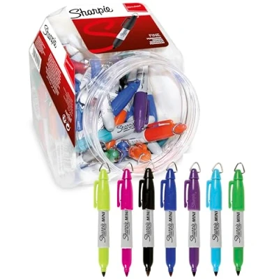 Obrázek Sharpie Mini permanentní popisovač jemně špičatý smíšené barvy kanystr 72 ks