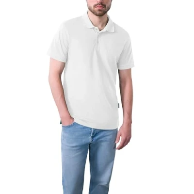 Obrázek HRM pánské Heavy Performance Polo I Premium polotričko Basic polokošile lze prát do 60 C Kvalitní a udržitelné oblečení Workwear, bílá