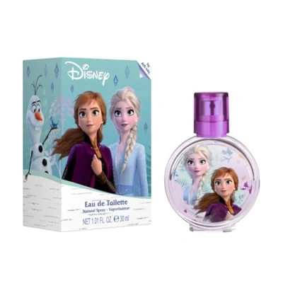 Obrázek Parfém Frozen II pro děti: Eau de Toilette v krásné skleněné lahvičce s korunkou Annou &amp; Elsa, vůně dívky (30 ml)