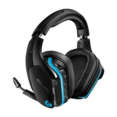 Obrázek Bezdrátová herní sluchátka Logitech G935 s technologií LIGHTSYNC RGB, prostorovým zvukem 7.1, sluchátky DTS: X 2.0, 50mm ovladač, flip mute, bezdrátové připojení, PC / Mac XboxOne PS4 Nintendo Switch, černá