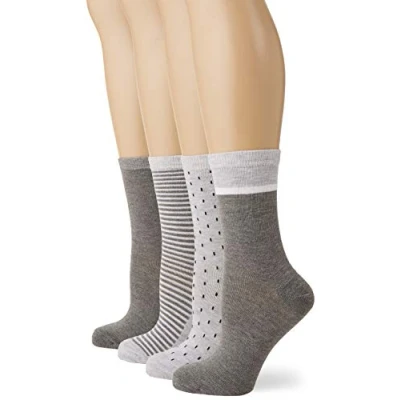 Obrázek DIM Fashion CREW Socks 4 PACK Ponožky, Ženy, Velikost: One Size, Grey