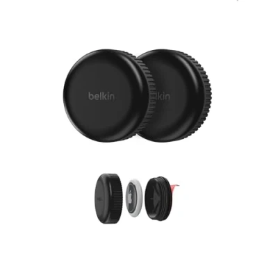 Obrázek Belkin vodotěsný Apple AirTag Secure Holder s lepicími proužky, robustní, pouzdro odolné proti poškrábání, ochrana AirTag, přívěsek na klíče pro skateboard, přívěs, dron, jízdní kolo atd.