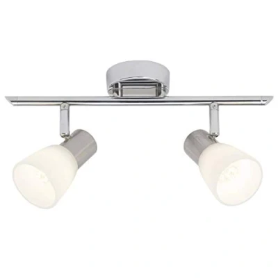 Obrázek BRILLIANT Lampa Janna LED bodové světlo 2 flg železo/chrom/bílá 2x Z45, E14, 4W kapkové žárovky včetně (450 lm, 2700 K) energeticky úsporné a s dlouhou životností díky použití