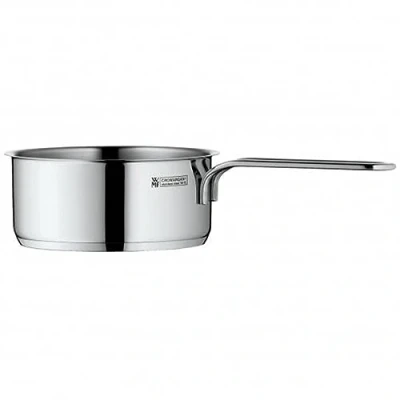 Obrázek WMF Mini kastrol s rukojetí 12 cm, malý, bez víka, malý indukční hrnec 0,7 l, nerezová ocel Cromargan, stohovatelný, pro malé porce, samostatný objem