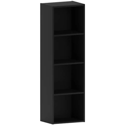 Obrázek Vida Designs Oxford Bücherregal mit 4 Ebenen, würfelförmig, schwarz, Holz Regaleinheit für Büro, Wohnzimmermöbel