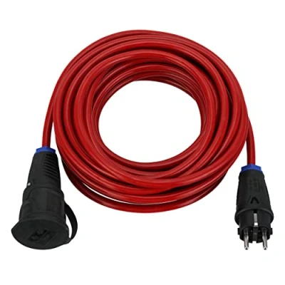 Obrázek REV prodlužovací kabel 10 metrů, prodloužení kabelu, venkovní kabel, vodotěsný IP44, 3680 W, červený