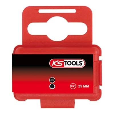 Obrázek KS Tools 911.3621 1/4 &quot; Classic bit s vnitřním šestihranem, 25 mm, 5/16 &quot;, balení po 5