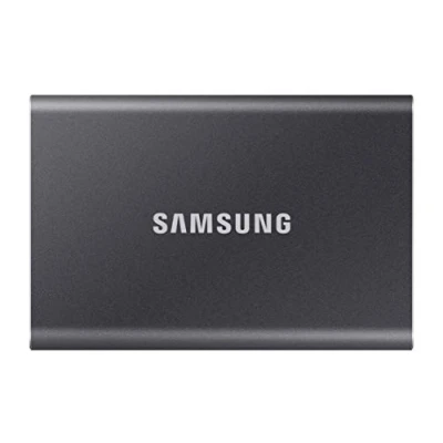 Obrázek Samsung Přenosný SSD T7, 4 TB, USB 3.2 Gen.2, 1050 MB/s čtení, 1000 zápis, externí pevný disk pro iPhone, Mac, PC, smartphone a herní konzole, šedá, MU PC4T0T/WW
