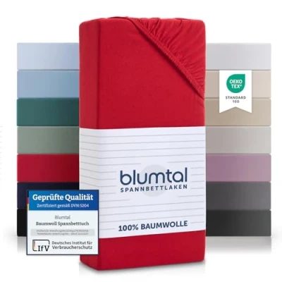 Obrázek Blumtal® Basics Napínací prostěradlo Topper 140 x 200 cm Jersey ze 100% bavlny s certifikací Öko TEX