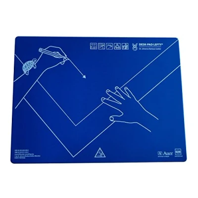 Obrázek KUM AZ906.01.19 podložka na psaní, psací stůl Desk Pad Lefty, leváci, plast, 53 x 40 cm, modrá, 1 kus