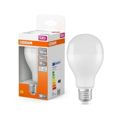 Obrázek OSRAM LED Star Classic A150 žárovka pro patici E27, tvar žárovky, matný vzhled, 2452 lumenů, bílé denní světlo (6500 K), náhrada za běžné 150W nestmívatelná, balení 1 ks