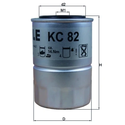 Obrázek Palivový filtr KNECHT KC 82D