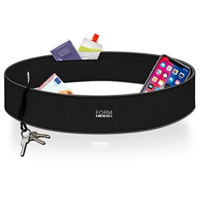 Obrázek Běžecký opasek Formbelt na mobilní telefon, ledvinka klíče, taška běhání, sportovní ledvinka, pásek jogging a fitness, iPhone 6 7 Plus + Samsung Galaxy S7 Edge S8 Huawei HTC, ZTE atd., černá, s