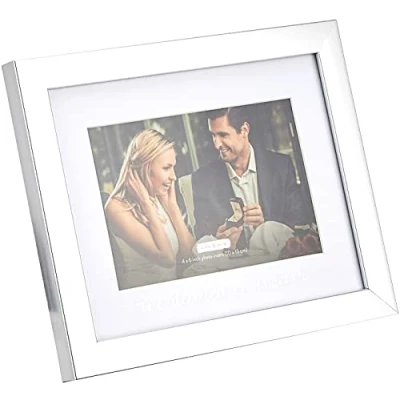 Obrázek Kate &amp; Milo Bilderrahmen mit Aufschrift We Decided On Forever, Hochzeits Bilderrahmen, Geschenk für Brautpaare, silberfarben