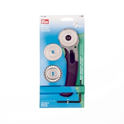 Obrázek Prym, Ušlechtilá ocel, fialová, 611368 rotační řezačka Multi se 3 čepelemi 45 mm