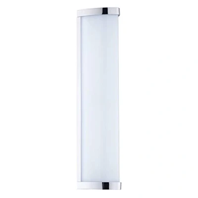 Obrázek EGLO LED nástěnná lampa Gita 2, osvětlení zrcadla z kovového odlitku v chromu a plastu bílé barvě, do koupelny, svítidlo vlhkého prostoru, neutrální bílá, IP44, L 35 cm
