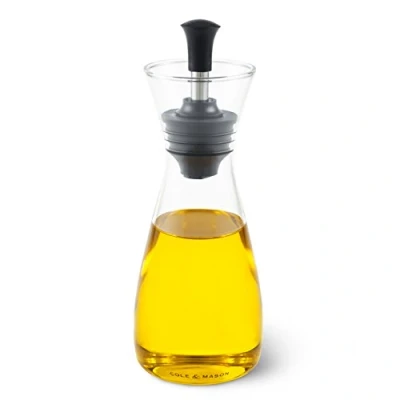 Obrázek Cole &amp; Mason H103019 Sawston Essig und Ölflasche mit ausgießer, 350ml, Olivenöl, Glasflasche für Küche BBQ, Glas, 1x Ölflasche/Essigflasche
