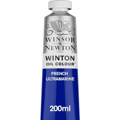 Obrázek Winsor &amp; Newton 1437263 Winton, jemná kvalitní olejová barva 200 ml tuba s rovnoměrnou konzistencí, odolná vůči světlu, vysoká krycí síla, bohatá na barevné pigmenty francouzský ultramarín