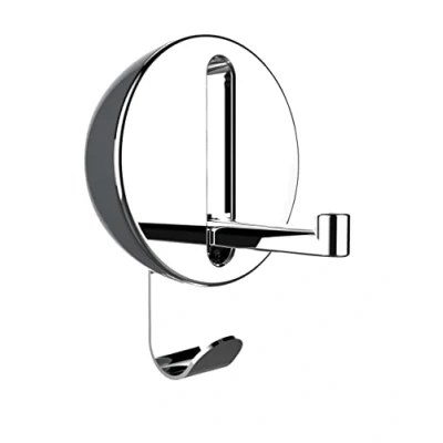 Obrázek WENKO Klapphaken Premium Delta, klappbarer Wandhaken zum Anbohren, mit Abrutschsicherung, modernes Design, Kunststoffgehäuse und stabiler Metallhaken, 8 x 11 2,5 cm, Grau