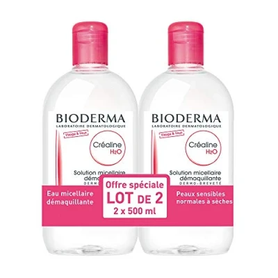 Obrázek Bioderma H2O Sans Parfum, pro čištění Lot De 2 x 500 ml