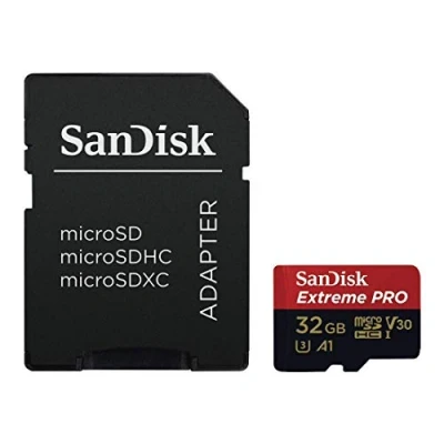 Obrázek Micro SD SDSQXCG 032G GN6MA 32GB Extreme Pro karta s adaptérem, černá / červená t