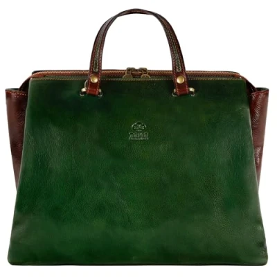 Obrázek Time Resistance Schultertasche Damen Handtasche aus Leder Made in Italy Ledertasche Shopper Tasche für