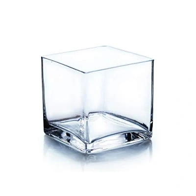 Obrázek WGVI Glasvase in Würfelform, Glas, farblos, 5&quot;