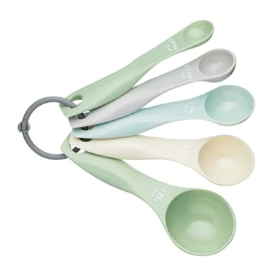 Obrázek Colourworks Messlöffel Set, 5 Löffel zum Abmessen von Lebensmitteln, langlebiger, schmutzabweisender und spülmaschinenfester Kunststoff, klassische Farbe