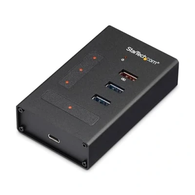 Obrázek StarTech.com USB rozbočovač 4 porty kov C na 3x a 1x 3. 0 5GBit/s průmyslový hub s typem (HB30C3A1CST)