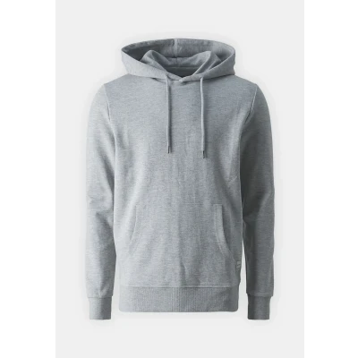 Obrázek JACK &amp; JONES Male svetr s kapucí jednobarevný kapucí, Light Grey Melange/Fit: reg