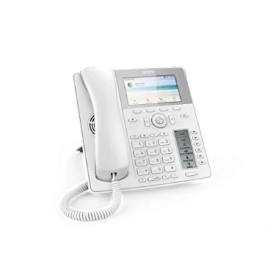 Obrázek Snom D785 IP telefon, SIP stolní telefon barva + SmartScreen, 12 identit, spínač s háčkem senzoru, Bluetooth, USB, 48 samozapisovacích klíčů (12 fyzických), bílý, 00004392