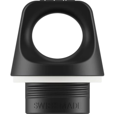 Obrázek SIGG Uzávěr Screw Top Black (jedna velikost), náhradní díl pro lahev na pití s úzkým krkem nebo adaptérem WMB, zabezpečený proti vytečení, plast, černý
