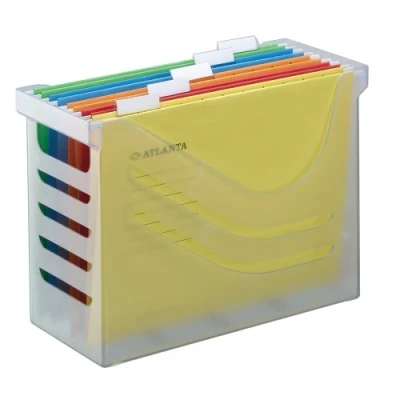 Obrázek Silky Touch Office Box, Jalema 2658026000, závěsný registr včetně 5 závěsných složek A4, barevně tříděné, průsvitné bílé