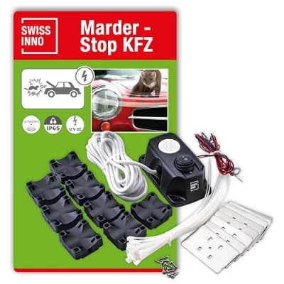 Obrázek SWISSINNO Marder Stop KFZ 12V Auto Batterie mit starkem Ultraschallschwingungen und Hochspannungsplatten Leichter Einbau zuverlässig effektiv
