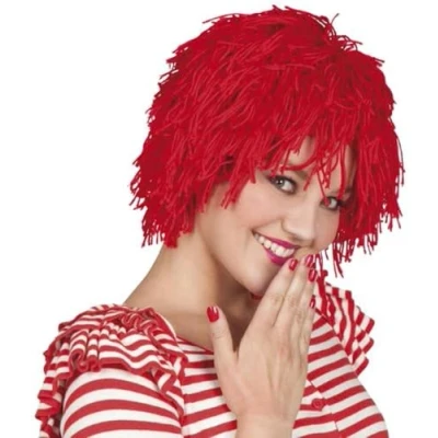 Obrázek Boland 86204 Paruka Fuzz, unisex, klaun, skřítek, středně dlouhá chlupatá hříva, červené vlasy, kostým, karneval, tématická party
