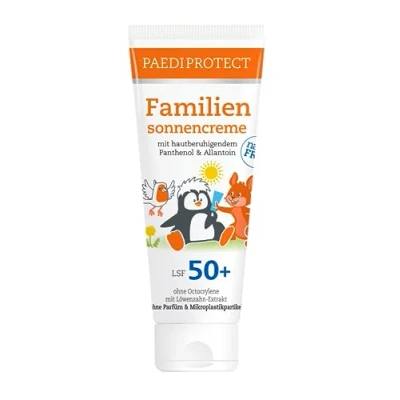 Obrázek PAEDIPROTECT Rodinný opalovací krém LSF 50+ 200 ml, ochrana proti slunci vhodná pro kojence a děti, děti dospělé, bez parfémů mikroplastů, veganský