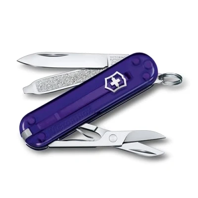 Obrázek Victorinox Švýcarský kapesní nůž, malý, Classic SD, Multitool, Swiss Army Knife se 7 funkcemi, čepel, pilník na nehty, šroubovák