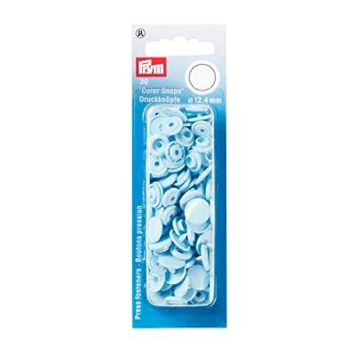 Obrázek Prym 393120 patentka Color Snaps bez šití kulaté 12,4 mm světle modré, plast, cm