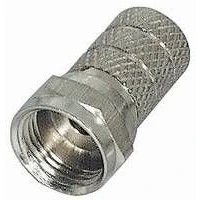 Obrázek Unbekannt MANAX® 10 x F konektor délka konektoru 20 mm vroubkovaná verze poniklovanépro kabel Ø 5,0