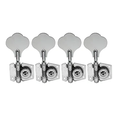 Obrázek Musiclily 4 in Line Offen Gear Bass Mechaniken für Saiter E Bass, Chrom