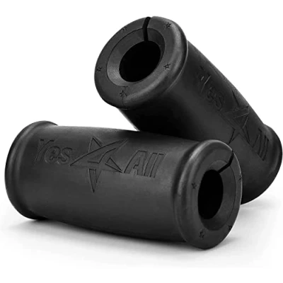 Obrázek Yes4All Ergonomische Hantelgriffe (außendurchmesser 5,6 cm) Bauen Sie Ihren Bizeps, Trizeps, Armmuskulatur größer jeden Tag mit unseren Thick Bar Grip, Schwarz