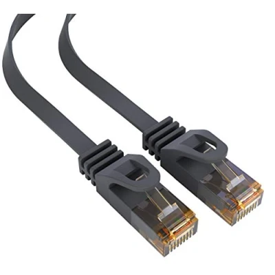 Obrázek mumbi LAN kabel 2 m CAT 6 síťový plochý CAT6 Ethernet patch RJ45 metry, černý