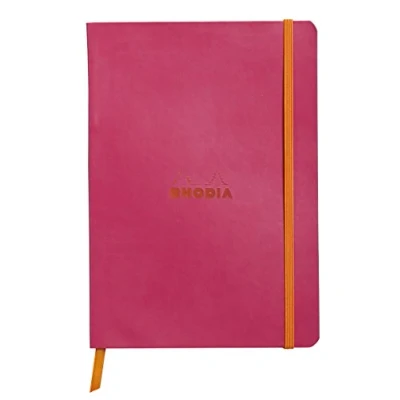 Obrázek Rhodia 117412C poznámkový sešit (s měkkou obálkou, linkovaný, 80 listů, DIN A5, 14,8 x 21 cm) 1 kus malina