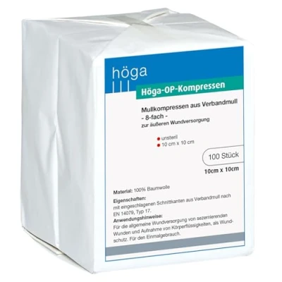 Obrázek Höga OP komprese, z nesterilní obvazové gíny 10 x cm 100 kusů