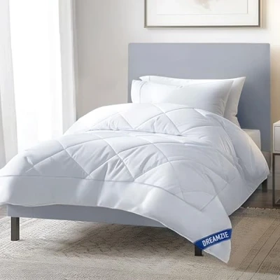 Obrázek Dreamzie Přikrývka 155 x 220 cm, přechodná deka, prošívaná deka 300 gsm, antialergická, spací s certifikací Öko Tex, střední tloušťka cm